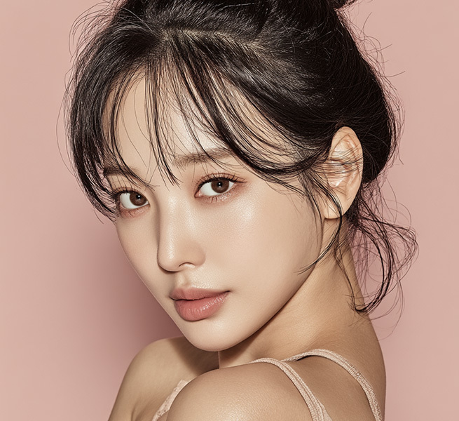 Gambar Q&A Operasi Revisi Rahang Bawah di NANA Plastic Surgery, menampilkan wanita yang sedang mempertimbangkan operasi revisi kontur wajah.