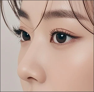 Garis Hidung yang Halus - gambar detail