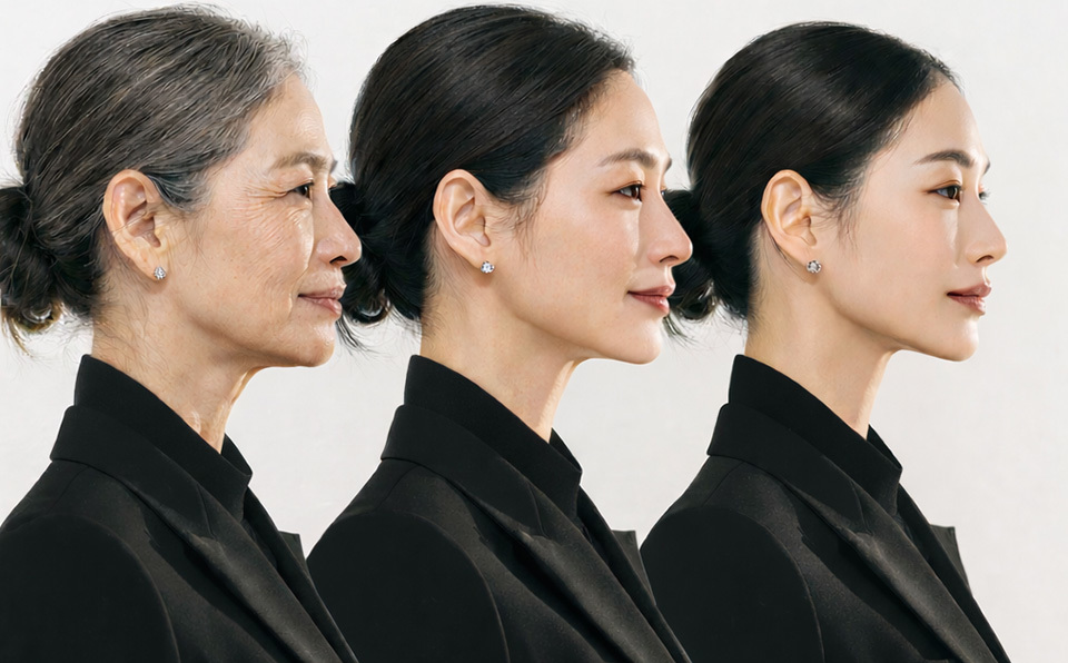Model showing differences by age group